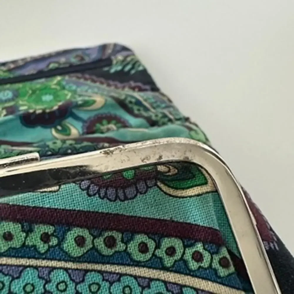 Vera Bradley Blue Rhapsody Taxi Wallet Compact Cotton Wallet For Crafts/Repairs - Picture 13 of 16